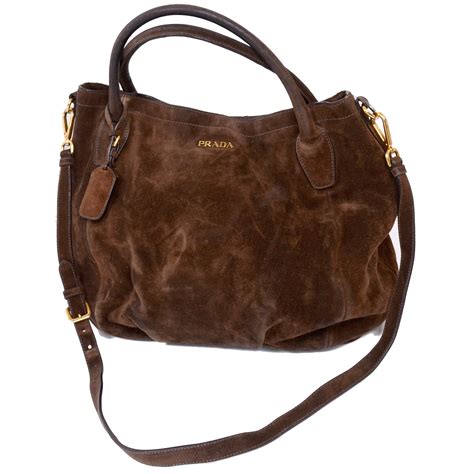 prada brown suede bag|dark brown suede shoulder bag.